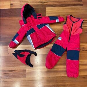 Columbia Red and Black Snowsuit Set